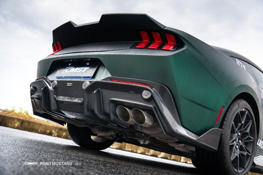 Ford Mustang S650 2.3 Ecoboost 5.0 GT Dark Horse 2024-ON with Aftermarket Parts - V2 Rear Diffuser Carbon Fiber / FRP from CMST Tuning