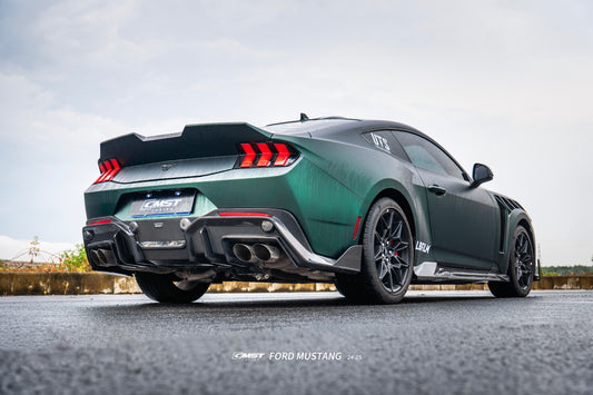 Ford Mustang S650 2.3 Ecoboost 5.0 GT Dark Horse 2024-ON with Aftermarket Parts - V2 Rear Diffuser Carbon Fiber / FRP from CMST Tuning