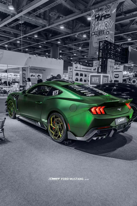 Ford Mustang S650 2.3 Ecoboost 5.0 GT Dark Horse 2024-ON with Aftermarket Parts - V2 Rear Diffuser Carbon Fiber / FRP from CMST Tuning