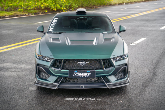 Ford Mustang S650 GT 2024-ON with Aftermarket Parts - V2 Front Lip Carbon Fiber / FRP from CMST Tuning