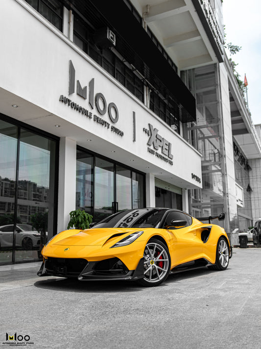 Lotus Emira 3.6 V6 2.0 Four-cylinder 2022-ON with Aftermarket Parts - V2 Front Lip Dry Pre-preg Carbon Fiber / FRP