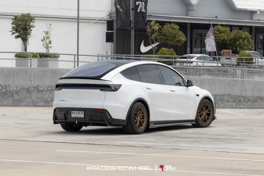 Tesla Model Y Juniper 2026-ON with Aftermarket Parts - V2 Rear Diffuser Carbon Fiber / FRP from CMST Tuning
