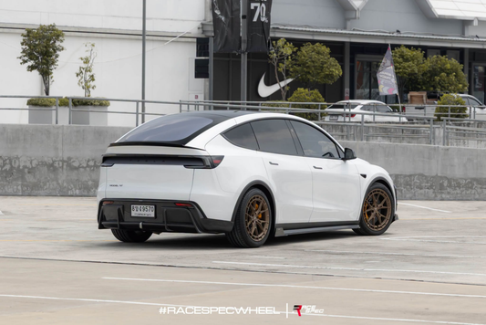 Tesla Model Y Juniper 2026-ON with Aftermarket Parts - V1 Side Skirts Carbon Fiber / FRP from CMST Tuning