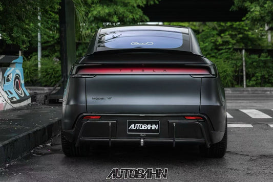 Tesla Model Y Juniper 2026-ON with Aftermarket Parts - V2 Rear Diffuser Carbon Fiber / FRP from CMST Tuning