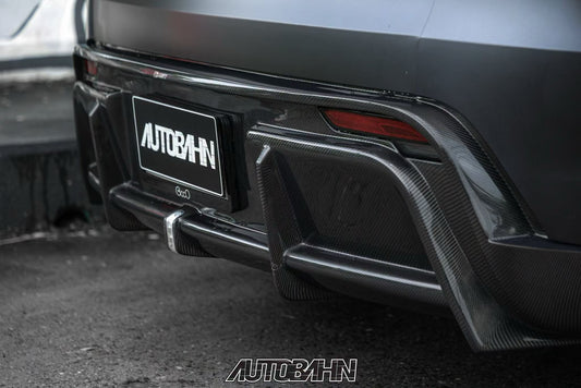 Tesla Model Y Juniper 2026-ON with Aftermarket Parts - V2 Rear Diffuser Carbon Fiber / FRP from CMST Tuning