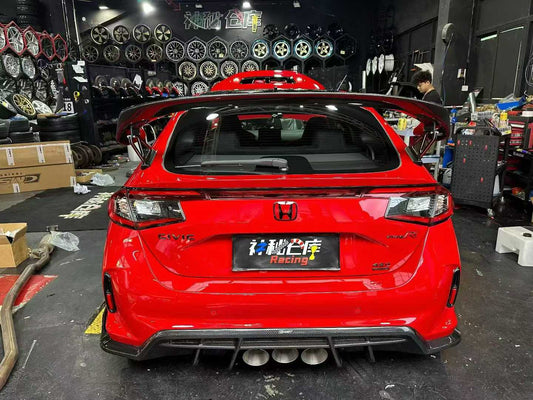 Honda Civic Type-R FL5 2023-ON with Aftermarket Parts - V2 Rear Diffuser Dry Pre-preg Carbon Fiber / FRP from CMST Tuning