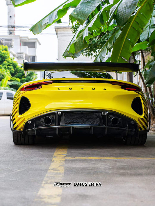 Lotus Emira 3.6 V6 2.0 Four-cylinder 2022-ON with Aftermarket Parts - V2 Rear Diffuser Dry Pre-preg Carbon Fiber / FRP