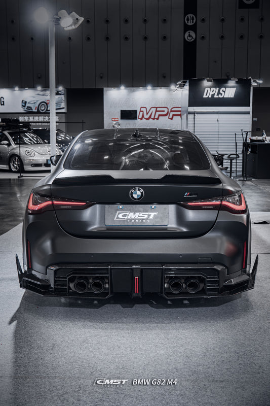 BMW M3CS M3C M3 G80 G81 2021-ON & M4CS M4C M4 G82 G83 2021-ON with Aftermarket Parts - V2 Style Rear Diffuser & Canards Dry Pre-preg Carbon Fiber / FRP from CMST Tuning