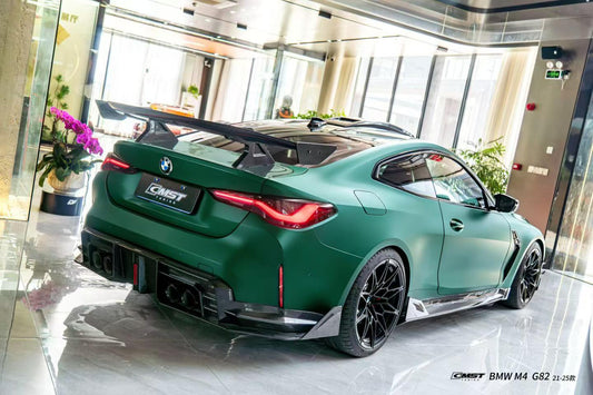 BMW M3CS M3C M3 G80 G81 2021-ON & M4CS M4C M4 G82 G83 2021-ON with Aftermarket Parts - V2 Style Rear Diffuser & Canards Dry Pre-preg Carbon Fiber / FRP from CMST Tuning