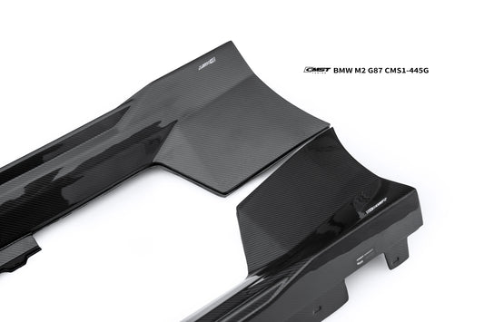 BMW M2CS M2 G87 2023-ON with Aftermarket Parts - V2 Style Side Skirts Dry Pre-preg Carbon Fiber / FRP from CMST Tuning
