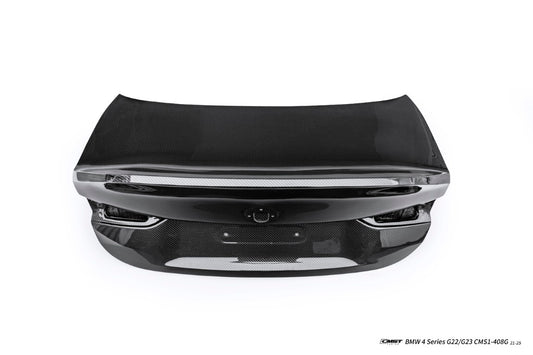 BMW 4 Series M440i 430i G22 2020-ON M4 G82 2020-ON with Aftermarket Parts - V2 Trunk Dry Pre-preg Carbon Fiber / FRP