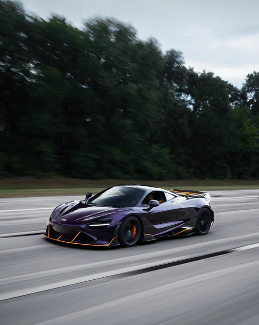 McLaren 720S 2018 2019 2020 2021 2022 2023 with Aftermarket Parts - V3 Front Lip Carbon Fiber / FRP from CMST Tuning