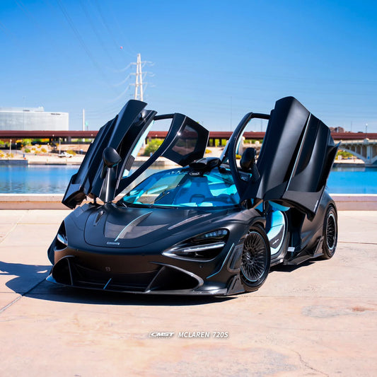 McLaren 720S 2018 2019 2020 2021 2022 2023 with Aftermarket Parts - V3 Front Lip Carbon Fiber / FRP from CMST Tuning