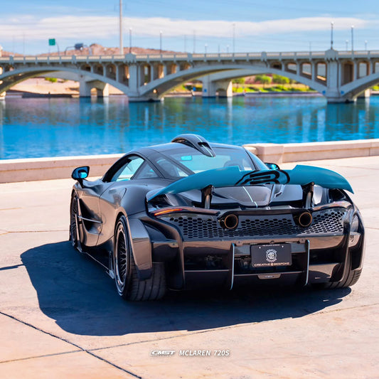McLaren 720S 2018-2023 with CMST Tuning's Aftermarket Parts - Rear Wing Spoiler Carbon Fiber / FRP. A complete transformation of style and performance.