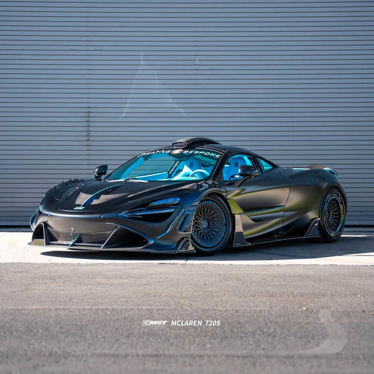 McLaren 720S 2018 2019 2020 2021 2022 2023 with Aftermarket Parts - V3 Front Lip Carbon Fiber / FRP from CMST Tuning