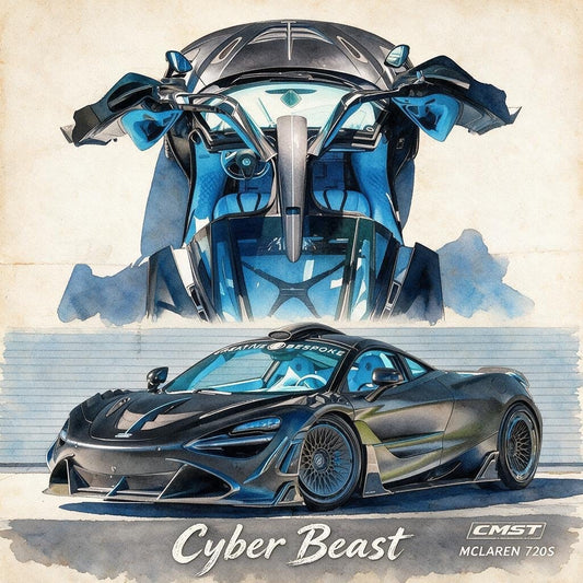 McLaren 720S 2018 2019 2020 2021 2022 2023 & 750S 2024-ON & 765LT 2021 2022 with Aftermarket Parts - Hood Carbon Fiber / FRP from CMST Tuning
