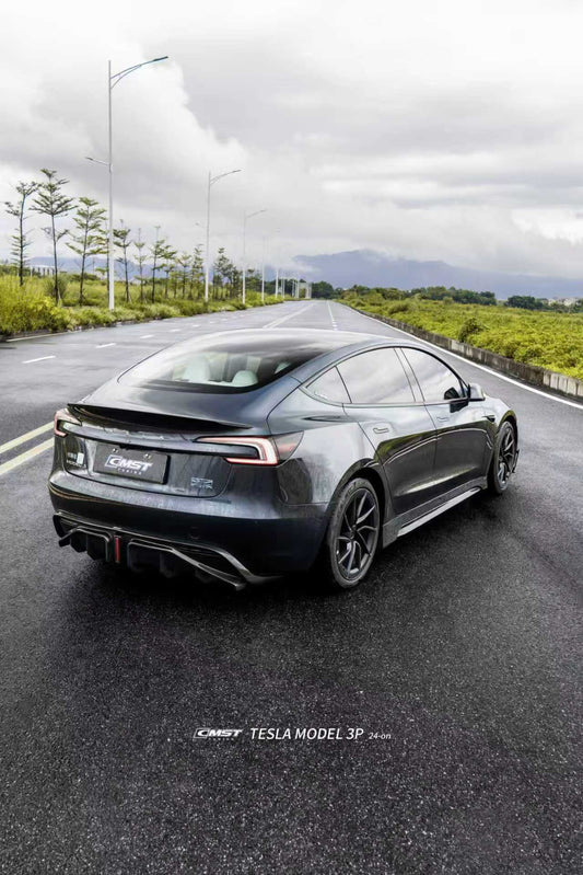 Tesla Model 3 Highland / Performance 2024-ON with Aftermarket Parts - V1 Style Side Skirts Carbon Fiber from CMST Tuning