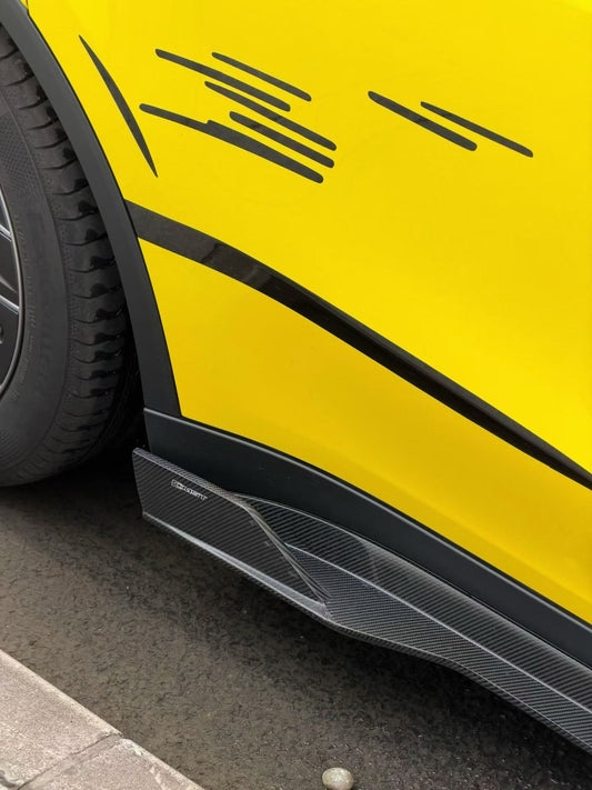 Tesla Model Y Juniper 2026-ON with Aftermarket Parts - V1 Side Skirts Carbon Fiber / FRP from CMST Tuning