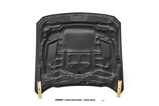Ford Mustang S650 2.3 Ecoboost 5.0 GT Dark Horse 2024-ON with Aftermarket Parts - V3 Hood Carbon Fiber / FRP from CMST Tuning