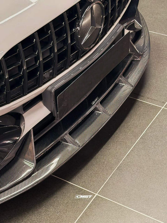 Mercedes Benz C-Class C43 AMG C300 (with sport-package bumper) W206 S206 2021-ON with Aftermarket Parts - Front Lip Carbon Fiber / FRP from CMST Tuning