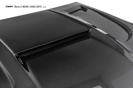 Mercedes Benz C-Class C63S C63 C43 AMG C300 W206 S206 2021-ON with Aftermarket Parts - V3 Hood Carbon Fiber / FRP from CMST Tuning