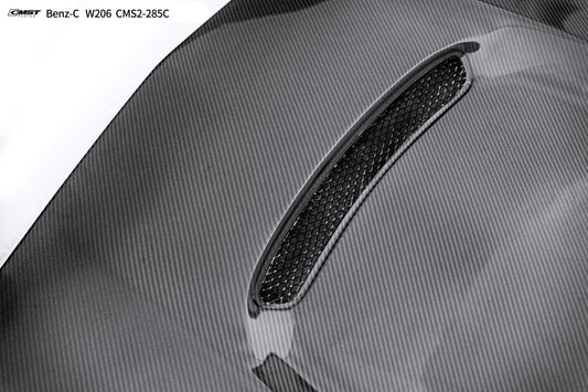 Mercedes Benz C-Class C63S C63 C43 AMG C300 W206 S206 2021-ON with Aftermarket Parts - V1 Hood Carbon Fiber / FRP from CMST Tuning