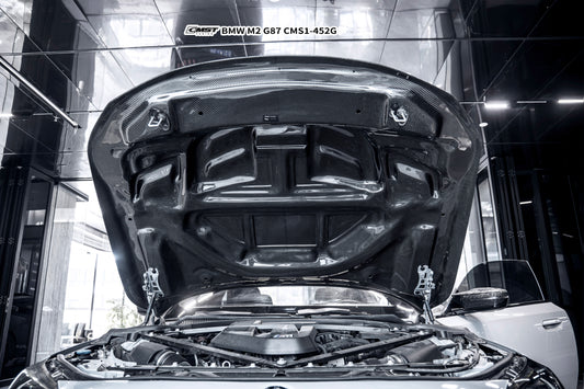 BMW M2CS M2 G87 2023-ON & 2 Series M240i 230i G42 2022-ON with Aftermarket Parts - V3 Style Hood Dry Pre-preg Carbon Fiber / FRP from CMST Tuning
