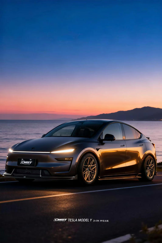 Tesla Model Y Juniper 2026-ON with Aftermarket Parts - V5 Side Skirts PP Polypropylene from CMST Tuning