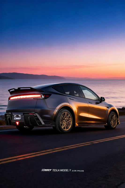 Tesla Model Y Juniper 2026-ON with Aftermarket Parts - V5 Side Skirts PP Polypropylene from CMST Tuning