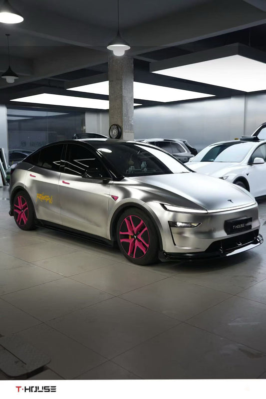 Tesla Model Y Juniper 2026-ON with Aftermarket Parts - V5 Side Skirts PP Polypropylene from CMST Tuning
