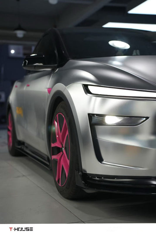 Tesla Model Y Juniper 2026-ON with Aftermarket Parts - V5 Side Skirts PP Polypropylene from CMST Tuning