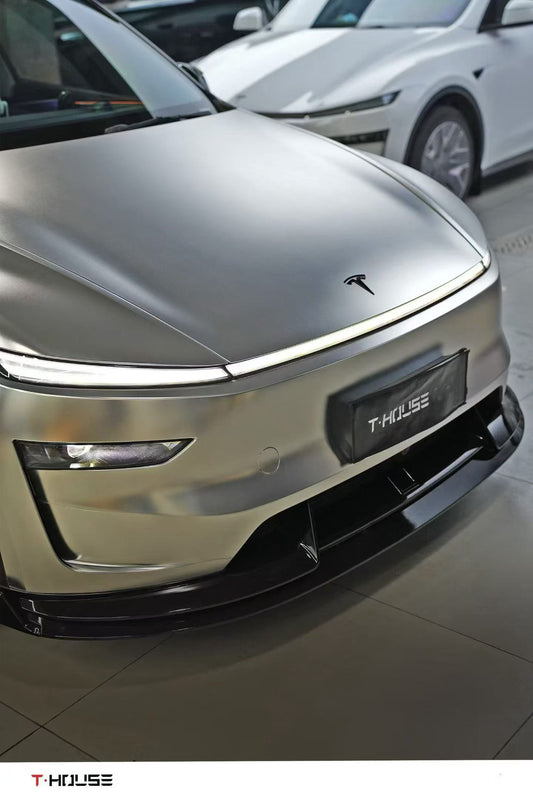 Tesla Model Y Juniper 2026-ON with Aftermarket Parts - V6 Front Lip PP Polypropylene from CMST Tuning