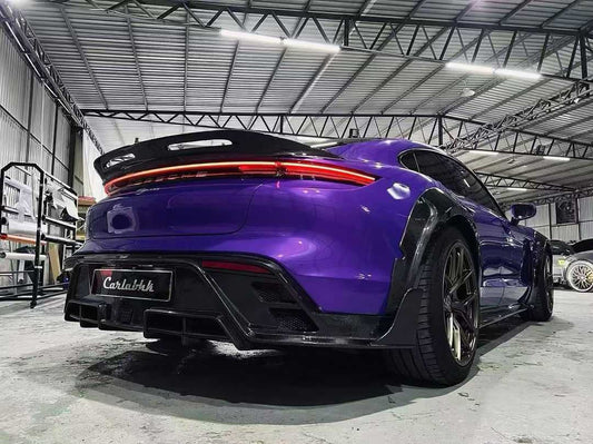 Porsche Taycan 9J1 Sedan RWD/4S/GTS/Turbo/Turbo S 2020-ON with Aftermarket Parts - Widebody Wheel Arches Carbon Fiber / FRP from CMST Tuning