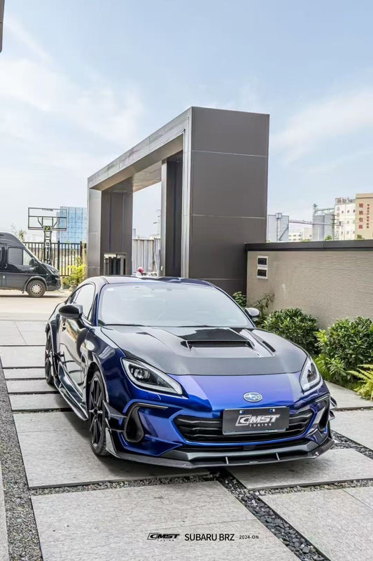 Subaru BRZ ZD8 2022 2023 2024 with Aftermarket Parts - V1 Style Front Canards Carbon Fiber from CMST Tuning