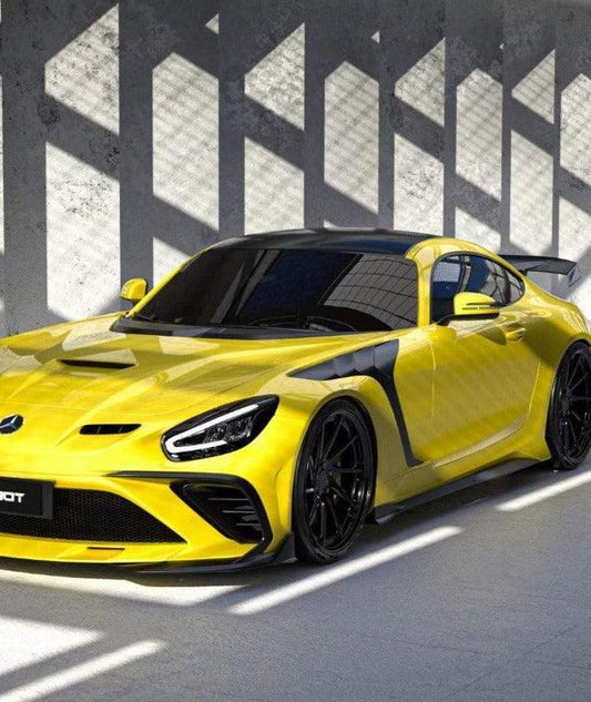 Mercedes Benz AMG GT/GTS C190 (fits both Pre-facelift & facelift) 2015-2021 with Aftermarket Parts - Paragon Style Carbon Fiber & FRP Side Skirts from Robot Craftsman