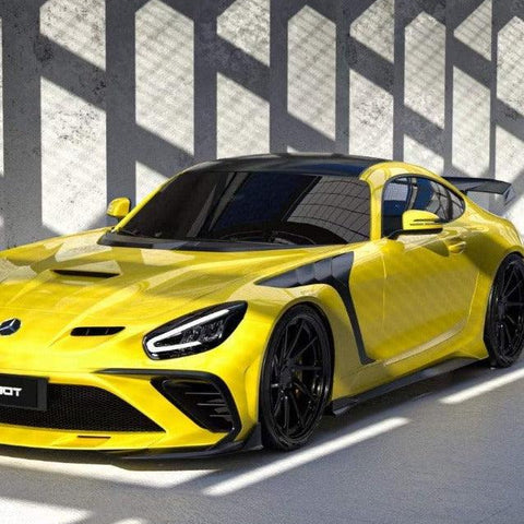 Mercedes Benz AMG GT/GTS C190 (fits both Pre-facelift & facelift) 2015-2021 with Aftermarket Parts - Paragon Style Carbon Fiber & FRP Side Skirts from Robot Craftsman