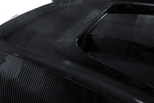 BMW M8 M8C F91 F92 F93 2019-ON with Aftermarket Parts - PT Hood Trim Pre-preg Carbon Fiber from Ventus Veloce