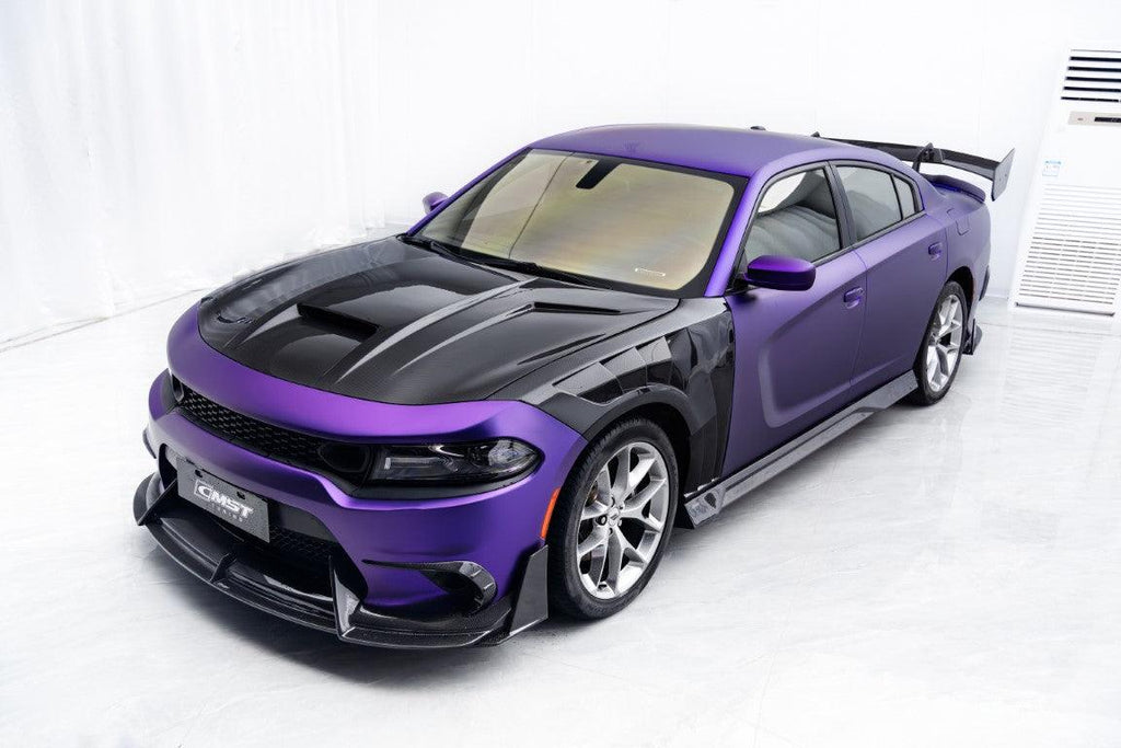 Dodge Charger GT RT Daytona Scat Pack Hellcat with CMST Tuning's Aftermarket Parts - Carbon Fiber Upper Valences 