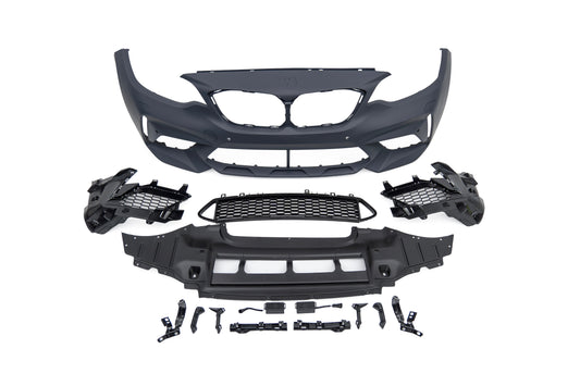 BMW M2/M2C F87 2016 2017 2018 2019 2020 2021 & 2 Series M240i M235i 230i 228i F22 2014 2015 2016 2017 2018 2019 2020 2021 with Aftermarket Parts - 1:1 M2C Conversion Upgrade Style Front Bumper PP Polypropylene from DuPont Tech