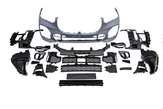 BMW X5 G05 M50i x/s Drive 40i Pre-LCI 2019 2020 2021 2022 2023 with Aftermarket Parts - 1:1 M Performance Conversion Style Front Bumper PP Polypropylene from DuPont Tech