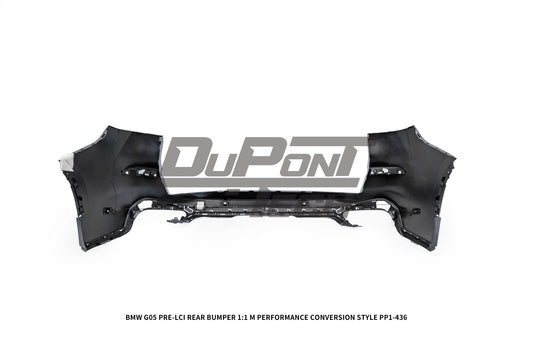 BMW X5 G05 M50i x/s Drive 40i Pre-LCI 2019 2020 2021 2022 2023 with Aftermarket Parts - 1:1 M Performance Conversion Style Rear Bumper PP Polypropylene from DuPont Tech