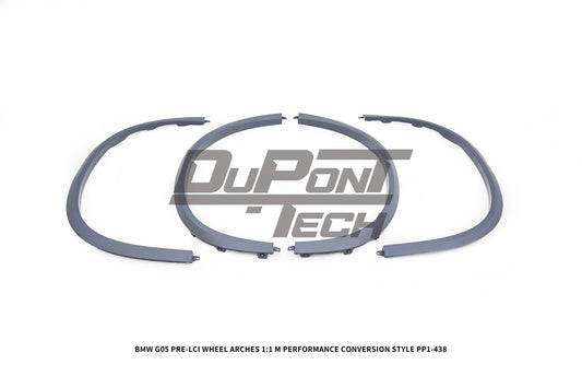 BMW X5 G05 M50i x/s Drive 40i Pre-LCI 2019 2020 2021 2022 2023 with Aftermarket Parts - 1:1 M Performance Conversion Style Wheel Arches PP Polypropylene from DuPont Tech