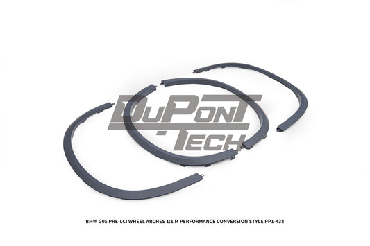 BMW X5 G05 M50i x/s Drive 40i Pre-LCI 2019 2020 2021 2022 2023 with Aftermarket Parts - 1:1 M Performance Conversion Style Wheel Arches PP Polypropylene from DuPont Tech