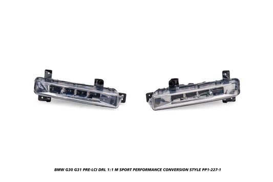 BMW 5 Series M550i 540i 530i G30 G31 Pre-LCI 2017 2018 2019 2020 with Aftermarket Parts - 1:1 M Sport Performance Conversion Style DRL  from DuPont Tech