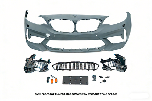 BMW 2 Series M240i M235i 230i 228i F22 2014 2015 2016 2017 2018 2019 2020 2021 with Aftermarket Parts - M2C Conversion Upgrade Style Front Bumper PP Polypropylene from DuPont Tech
