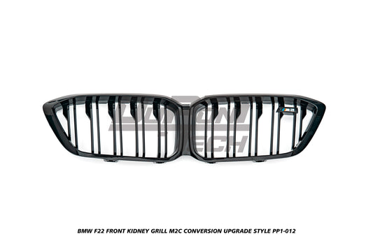 BMW 2 Series M240i M235i 230i 228i F22 2014 2015 2016 2017 2018 2019 2020 2021 with Aftermarket Parts - M2C Conversion Upgrade Style Front Kidney Grill ABS from DuPont Tech
