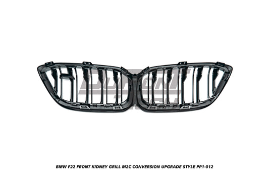 BMW 2 Series M240i M235i 230i 228i F22 2014 2015 2016 2017 2018 2019 2020 2021 with Aftermarket Parts - M2C Conversion Upgrade Style Front Kidney Grill ABS from DuPont Tech
