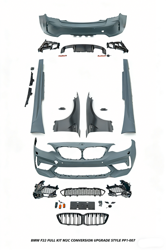 BMW 2 Series M240i M235i 230i 228i F22 2014 2015 2016 2017 2018 2019 2020 2021 with Aftermarket Parts - M2C Conversion Upgrade Style Full kit Package PP Polypropylene/Metal from DuPont Tech
