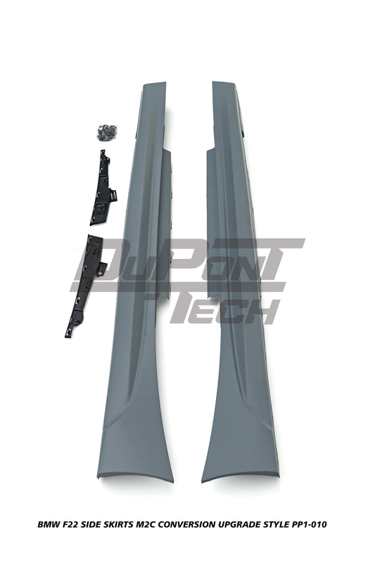 BMW 2 Series M240i M235i 230i 228i F22 2014 2015 2016 2017 2018 2019 2020 2021 with Aftermarket Parts - M2C Conversion Upgrade Style Side Skirts PP Polypropylene from DuPont Tech
