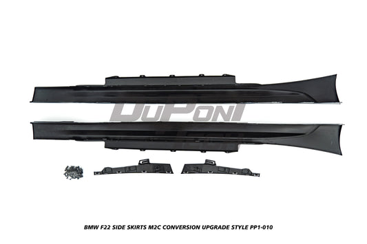 BMW 2 Series M240i M235i 230i 228i F22 2014 2015 2016 2017 2018 2019 2020 2021 with Aftermarket Parts - M2C Conversion Upgrade Style Side Skirts PP Polypropylene from DuPont Tech
